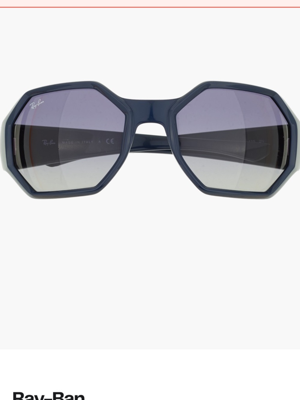 Ray-Ban Women’s Navy Blue 59mm Geometric Sunglasses - Picture 5 of 5